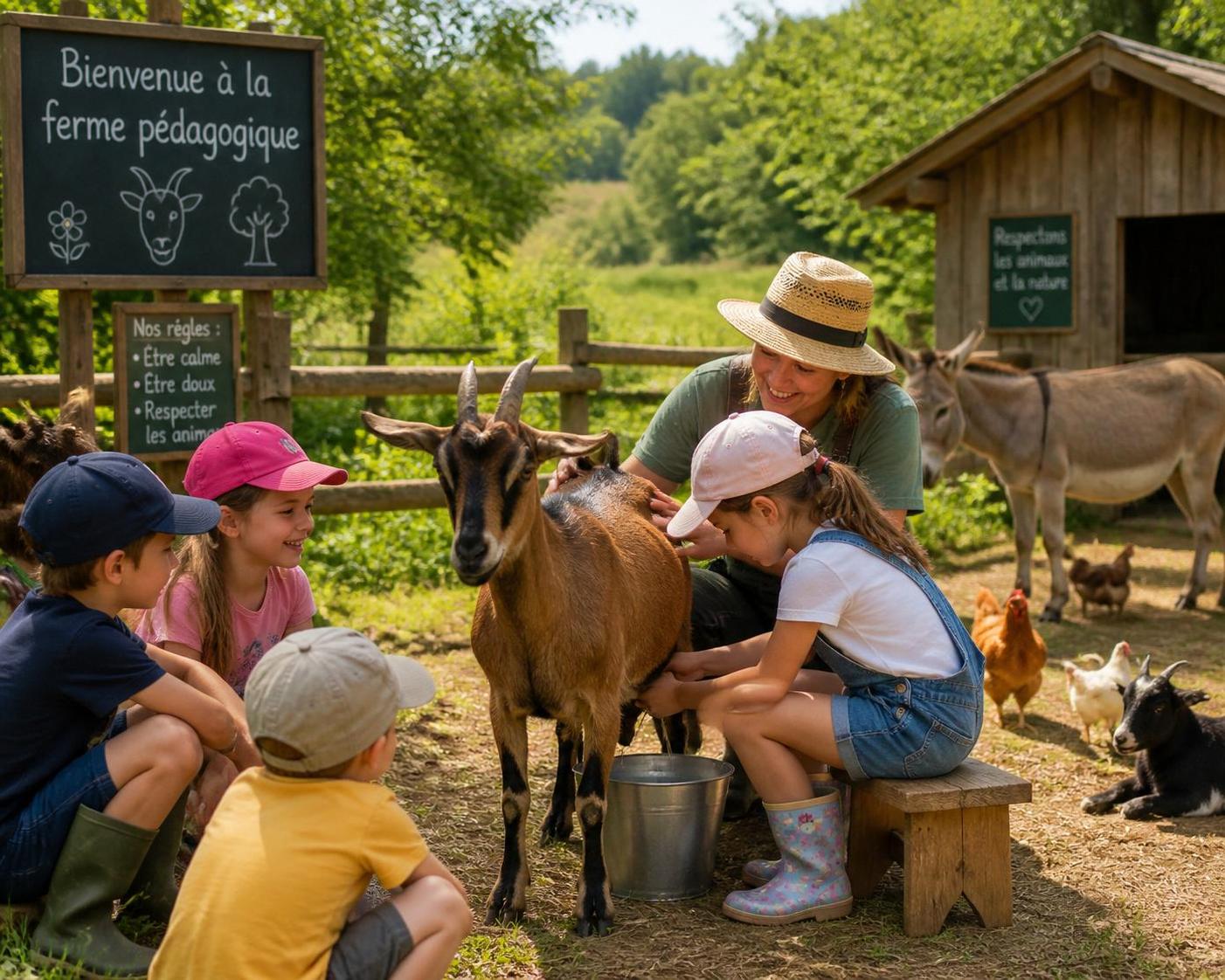 découvrez la ferme pédagogique le p'tit brin d'paille, un lieu convivial proposant des activités éducatives et ludiques pour petits et grands, au cœur de la nature.