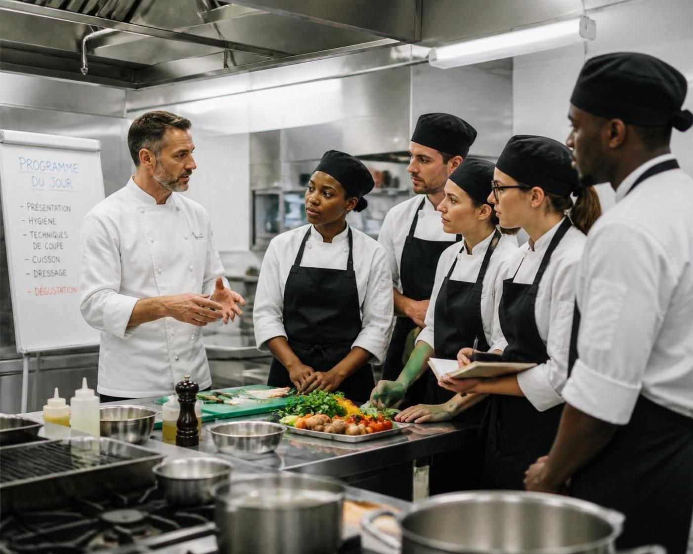 découvrez notre formation cuisinier pour adulte et apprenez toutes les compétences nécessaires pour réussir votre reconversion professionnelle dans le secteur de la cuisine.