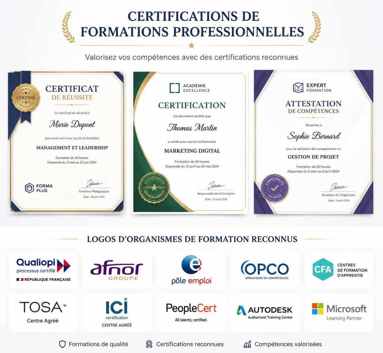 découvrez notre catalogue des formations et trouvez la formation adaptée à vos besoins pour développer vos compétences et atteindre vos objectifs professionnels.