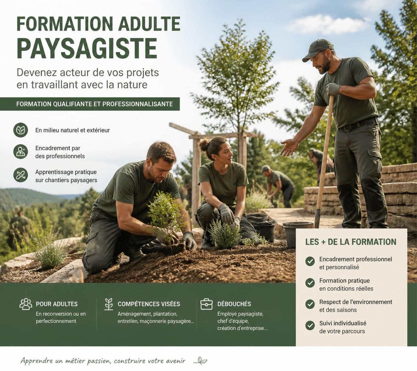 découvrez comment se reconvertir en paysagiste en 2026 avec notre formation dédiée aux adultes. acquérez les compétences essentielles pour réussir dans le secteur du paysage et donner vie à vos projets professionnels.